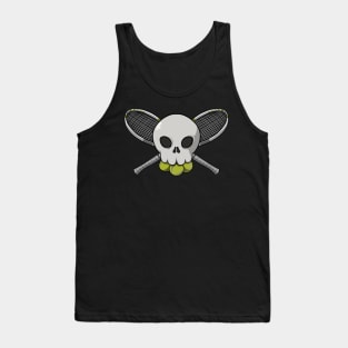 Tennis crew Jolly Roger pirate flag (no caption) Tank Top